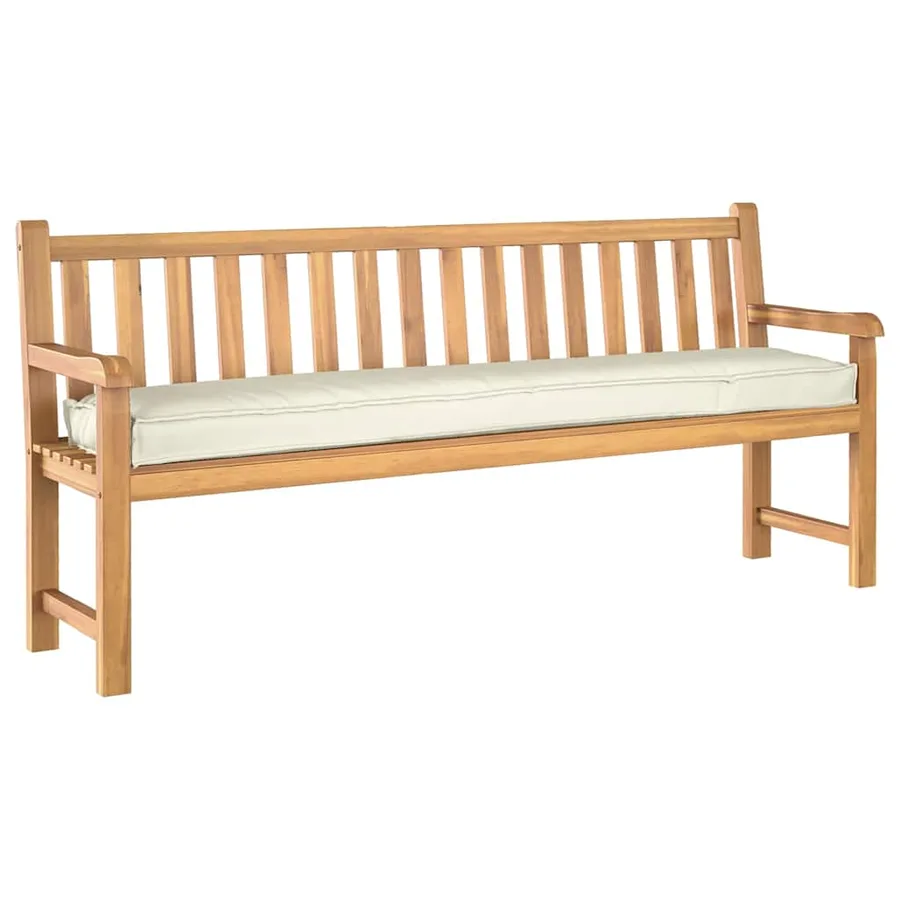 Coussin de palette Crème 200 x 40 x 8 cm Tissu Oxford - 3