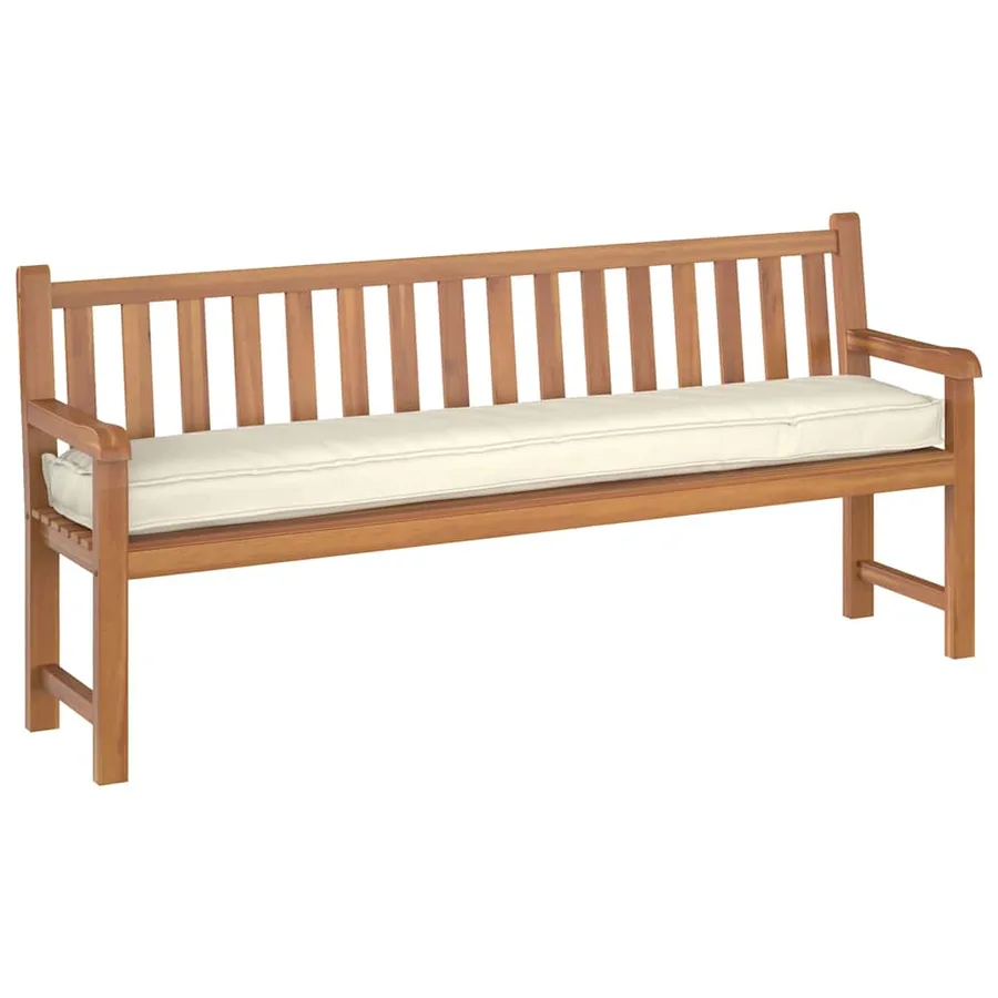 Coussin de palette Crème 200 x 40 x 8 cm Tissu Oxford - 6