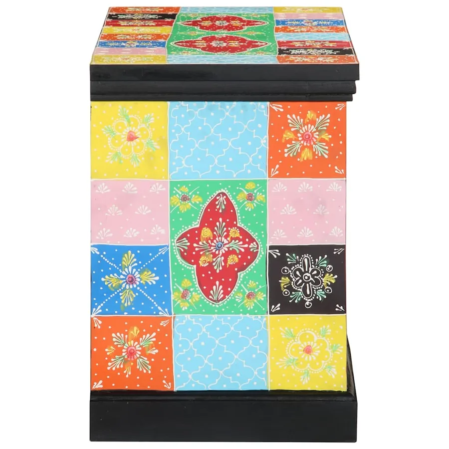 Meuble TV Multicolore 80 x 35 x 50 cm Bois de mangue massif - 3