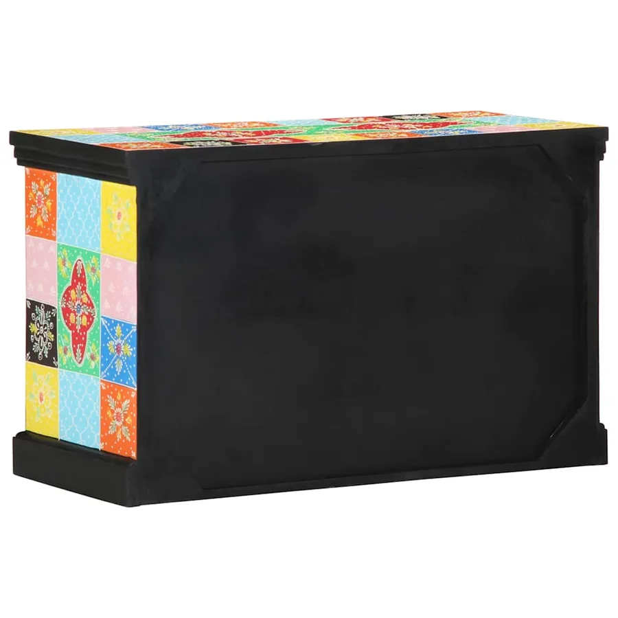 Meuble TV Multicolore 80 x 35 x 50 cm Bois de mangue massif - 4
