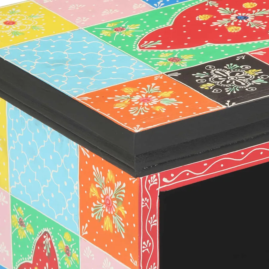 Meuble TV Multicolore 80 x 35 x 50 cm Bois de mangue massif - 7