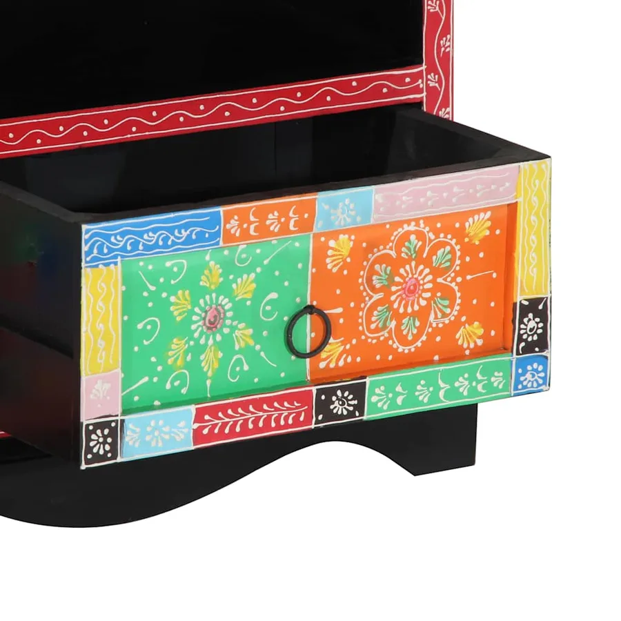 Meuble TV Multicolore 80 x 35 x 50 cm Bois de mangue massif - 8
