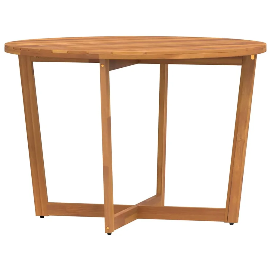 Table de jardin ronde Ø110x75 cm en bois massif d'acacia - 2