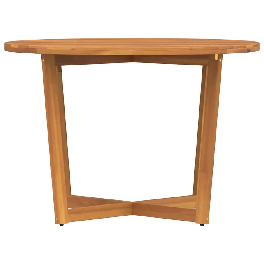 Table de jardin ronde Ø110x75 cm en bois massif d'acacia - 5