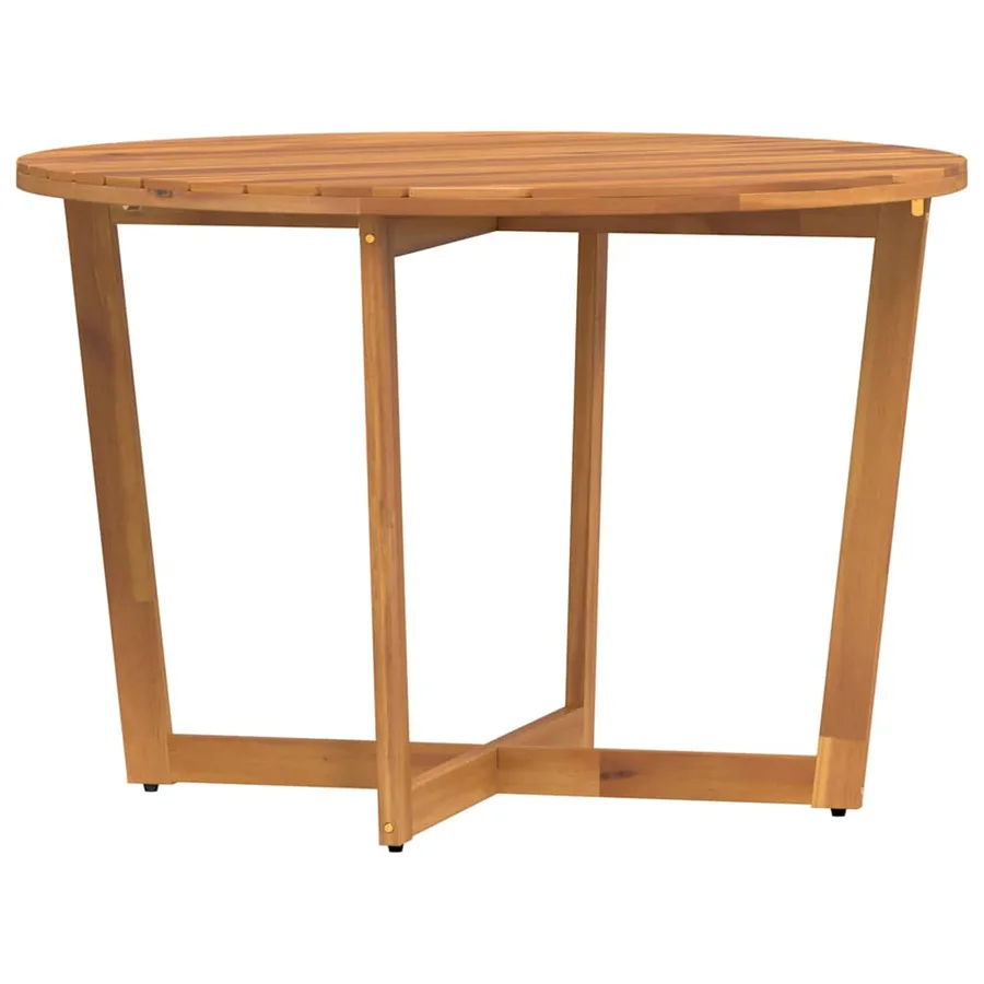 Table de jardin ronde Ø110x75 cm en bois massif d'acacia - 7