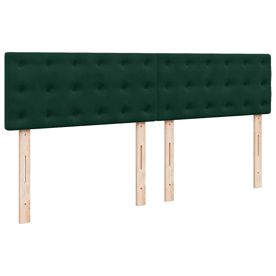 Cadre de lit ottoman avec matelas vert foncé 160x200 cm velours - 9