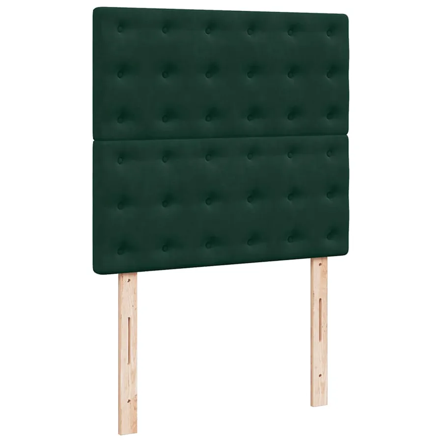 Cadre de lit ottoman avec matelas vert foncé 160x200 cm velours - 13