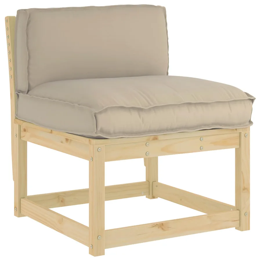 Coussin Taupe 80 x 40 x 12 cm Tissu Oxford - 2