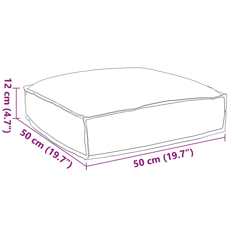 Coussin Gris 50 x 50 x 12 cm Tissu Oxford - 6