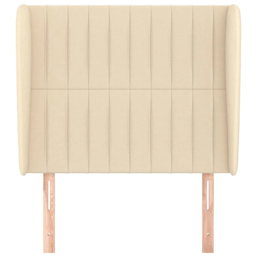 Tête de lit avec oreilles Crème 103x23x118/128 cm Tissu - 3