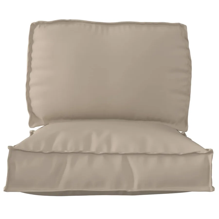 Set de coussins de palette 2 pcs Taupe Tissu Oxford - 4