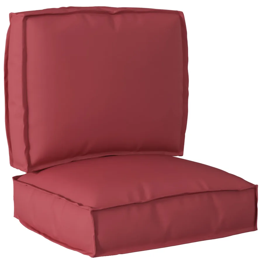 Set de coussins de palette 2 pcs Bordeaux Tissu Oxford