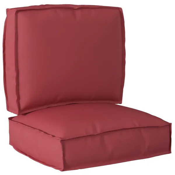 Set de coussins de palette 2 pcs Bordeaux Tissu Oxford