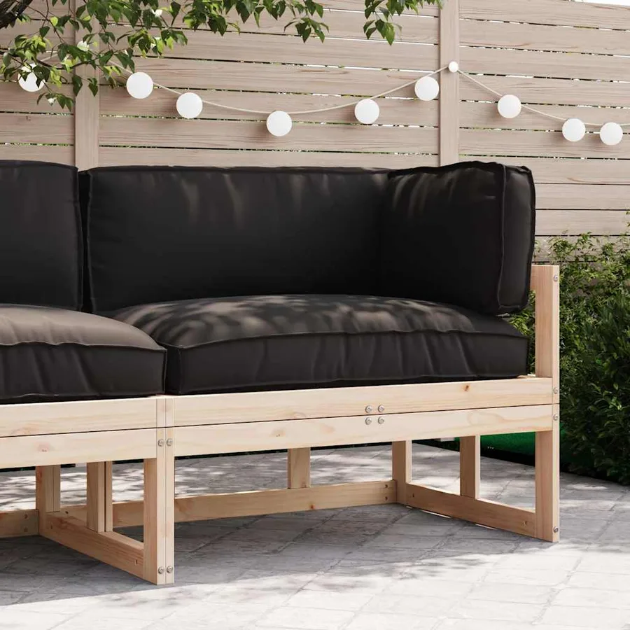 Set de coussins de palette 3 pcs Noir Tissu Oxford - 3