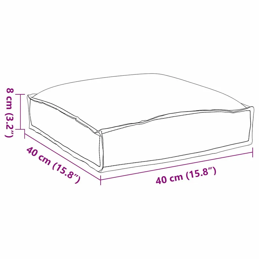 Coussin 2 pcs Anthracite 40 x 40 x 8 cm Tissu Oxford - 8