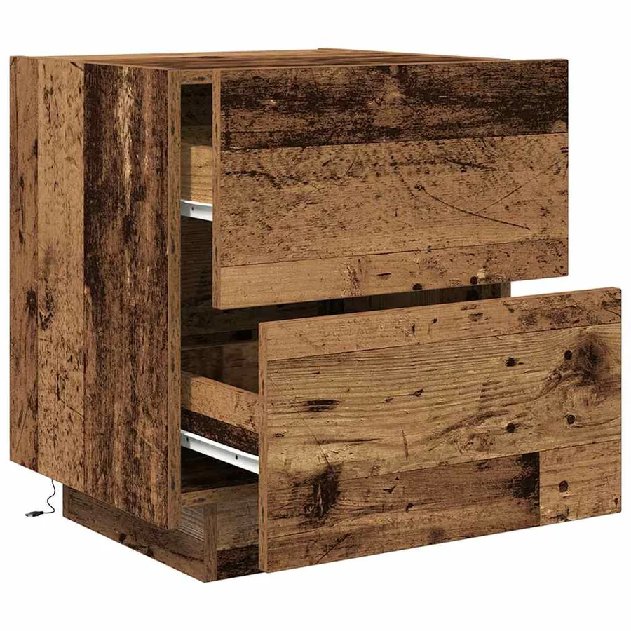 Cabinet de chevet Bois ancien 45 x 40 x 55 cm Bois d'ingénierie - 5