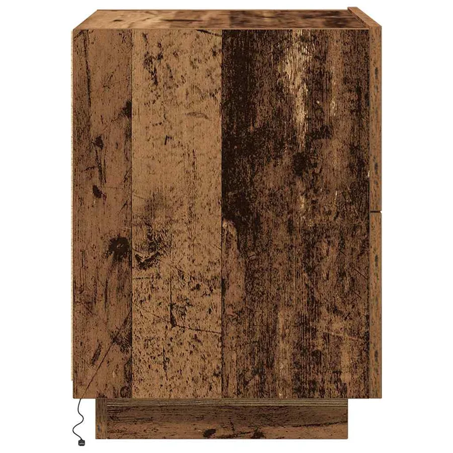 Cabinet de chevet Bois ancien 45 x 40 x 55 cm Bois d'ingénierie - 7