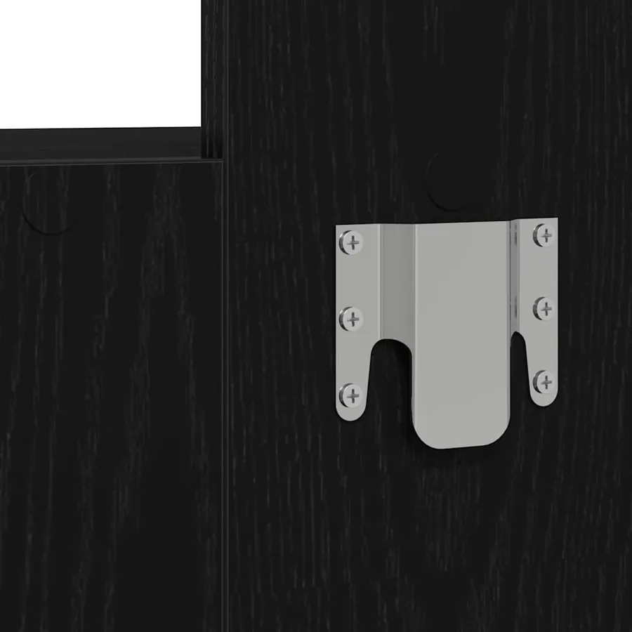 Table de Toilette Noir 83 x 40 x 70 cm Bois d'ingénierie - 8