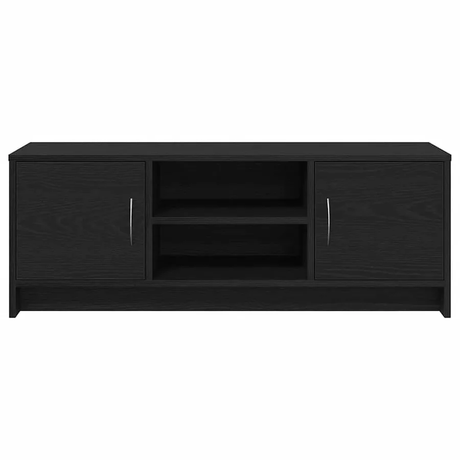 Meuble TV en chêne noir 102 x 30 x 37,5 cm bois d'ingénierie - 6
