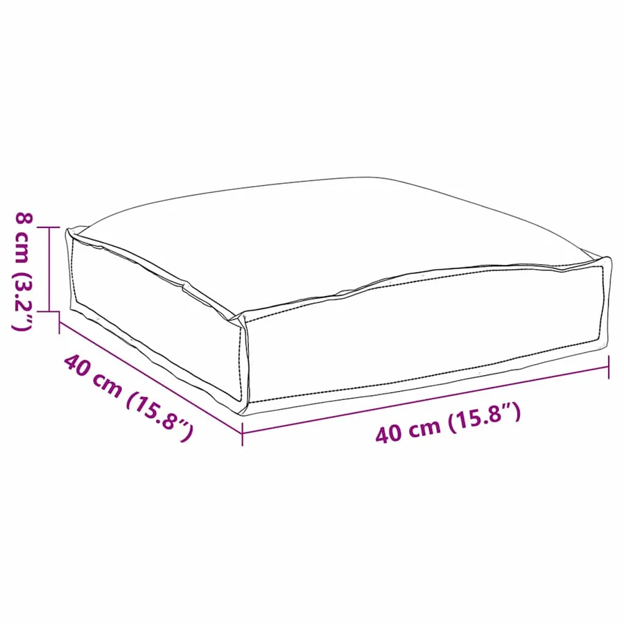 Coussin Feuille 2 pcs Motif feuille 40 x 40 x 8 cm Tissu Oxford - 11