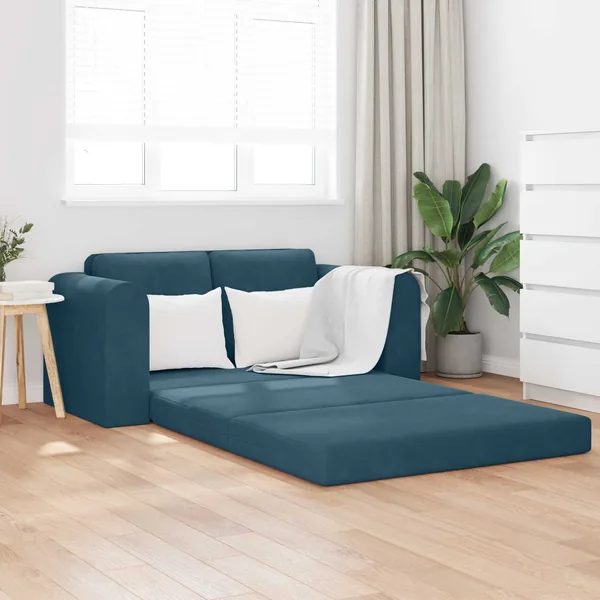 Canapé-Lit Bleu 148 x 71 x 83 cm Velours