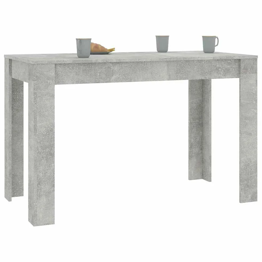 Table à manger Gris béton 120x60x76 cm Bois d'ingénierie - 3