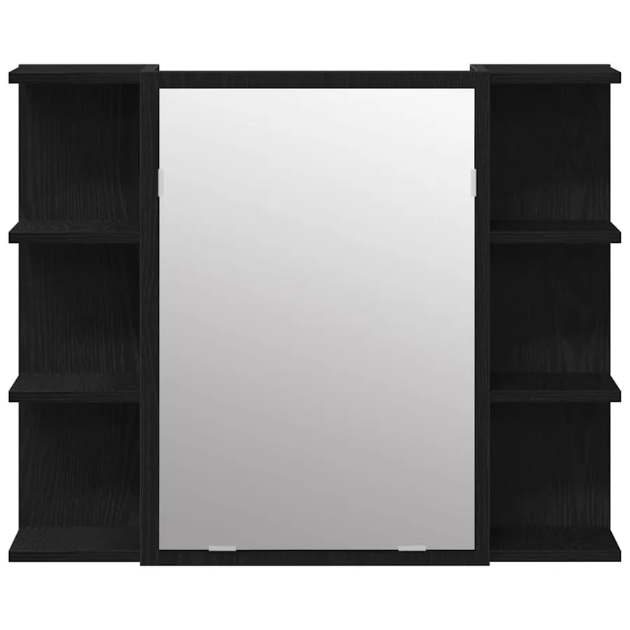 Armoire Miroir Chêne noir 80 x 20,5 x 64 cm Bois d'ingénierie - 6
