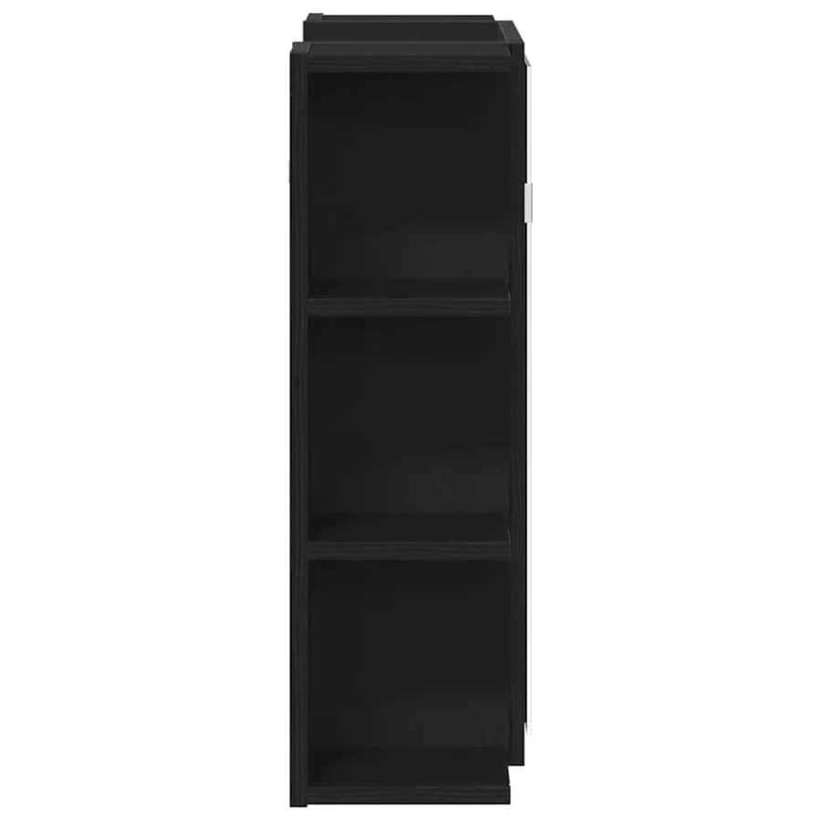 Armoire Miroir Chêne noir 80 x 20,5 x 64 cm Bois d'ingénierie - 7