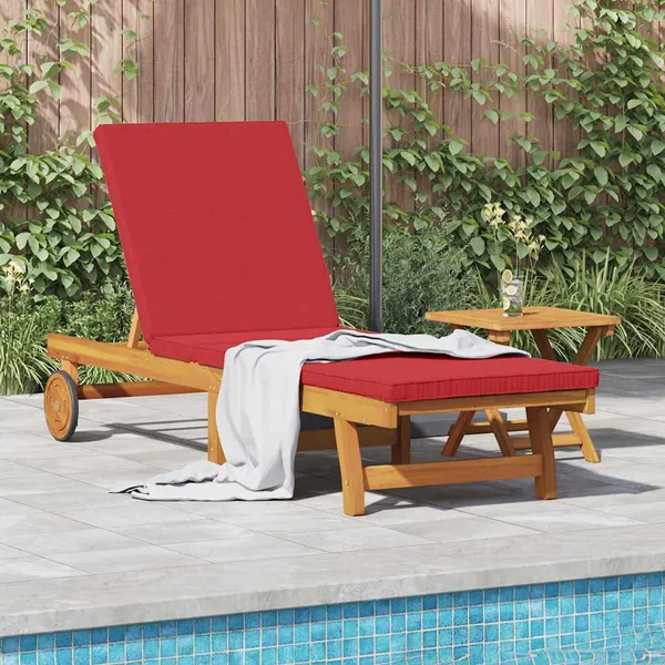 Transat 1-personne 2 pcs Marron Bois d'Acacia Massif