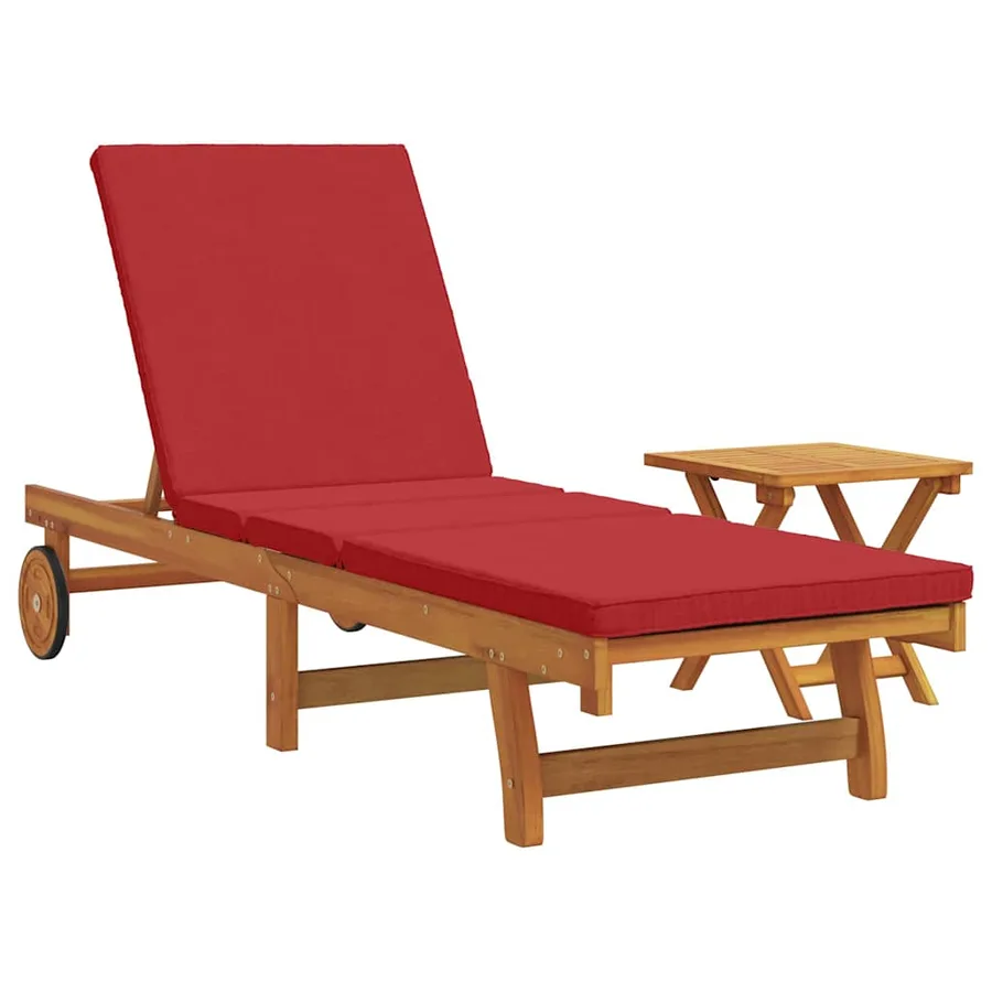 Transat 1-personne 2 pcs Marron Bois d'Acacia Massif - 2
