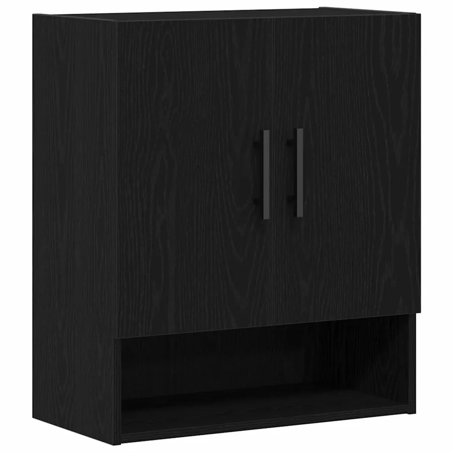 Meuble mural Chêne noir 60 x 31 x 70 cm Bois d'ingénierie - 2