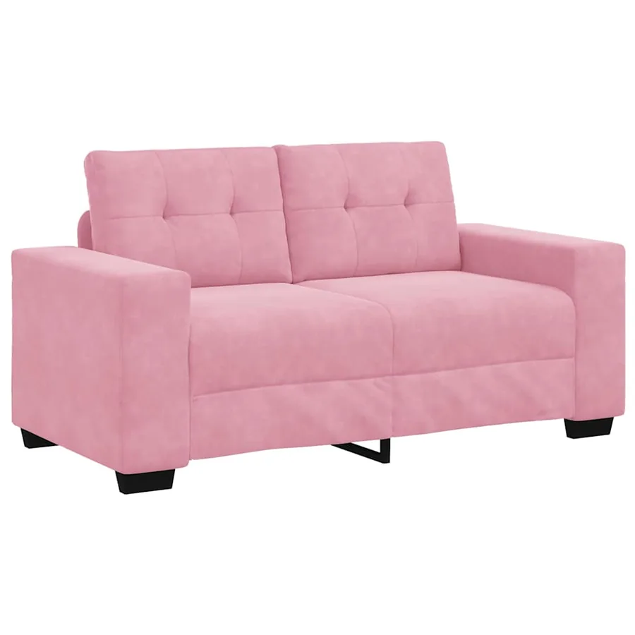 Ensemble de Canapés 3 pcs Rose 221 x 80 x 80 cm Velours - 5