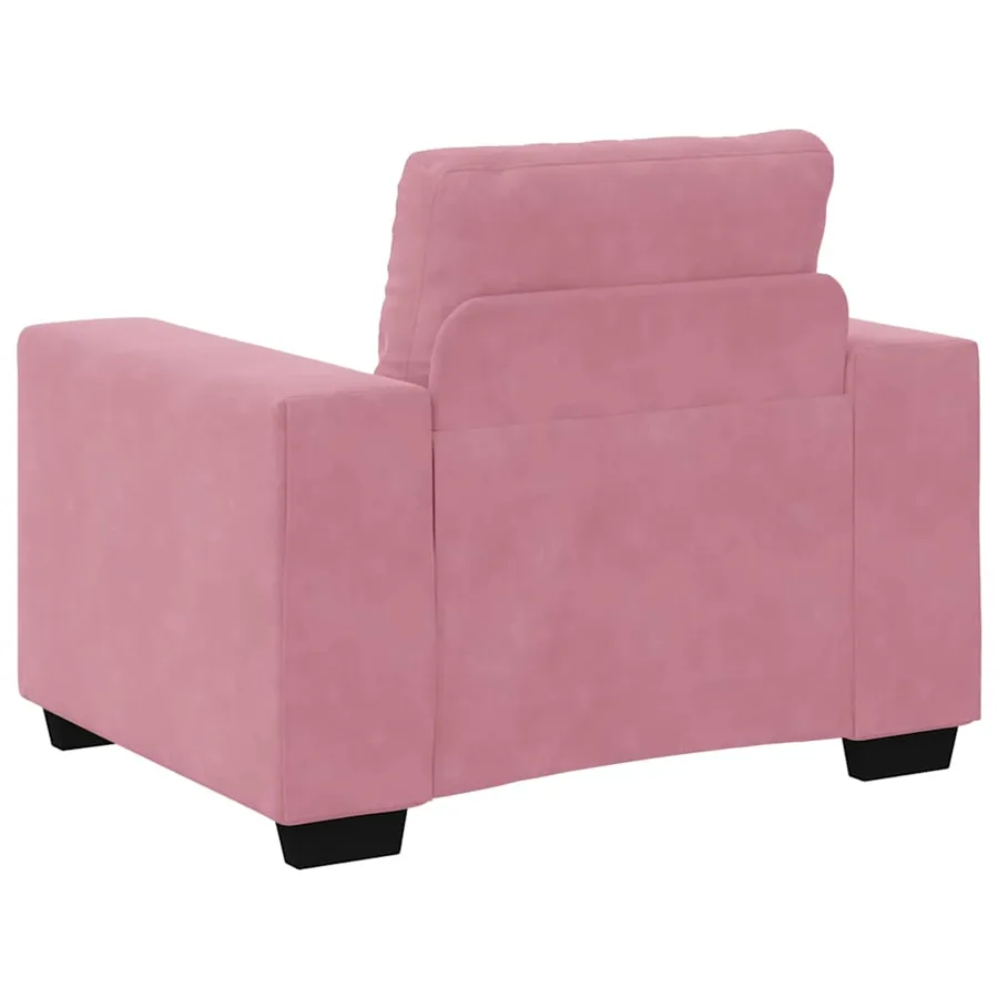 Ensemble de Canapés 3 pcs Rose 221 x 80 x 80 cm Velours - 7