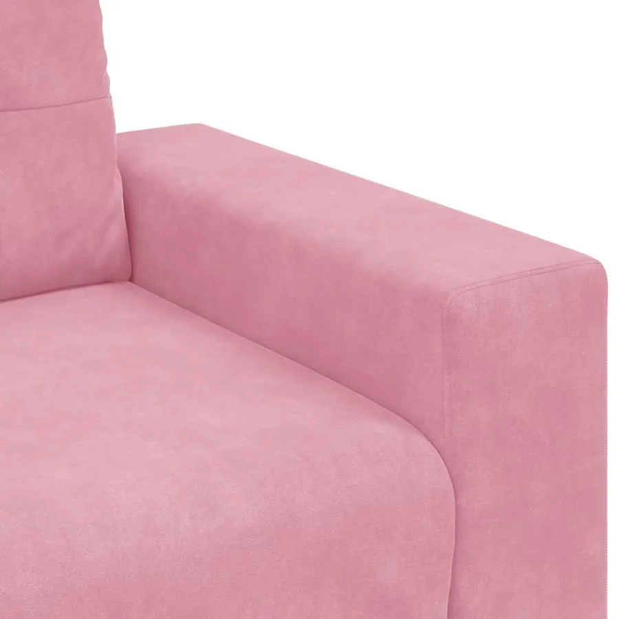 Ensemble de Canapés 3 pcs Rose 221 x 80 x 80 cm Velours - 8
