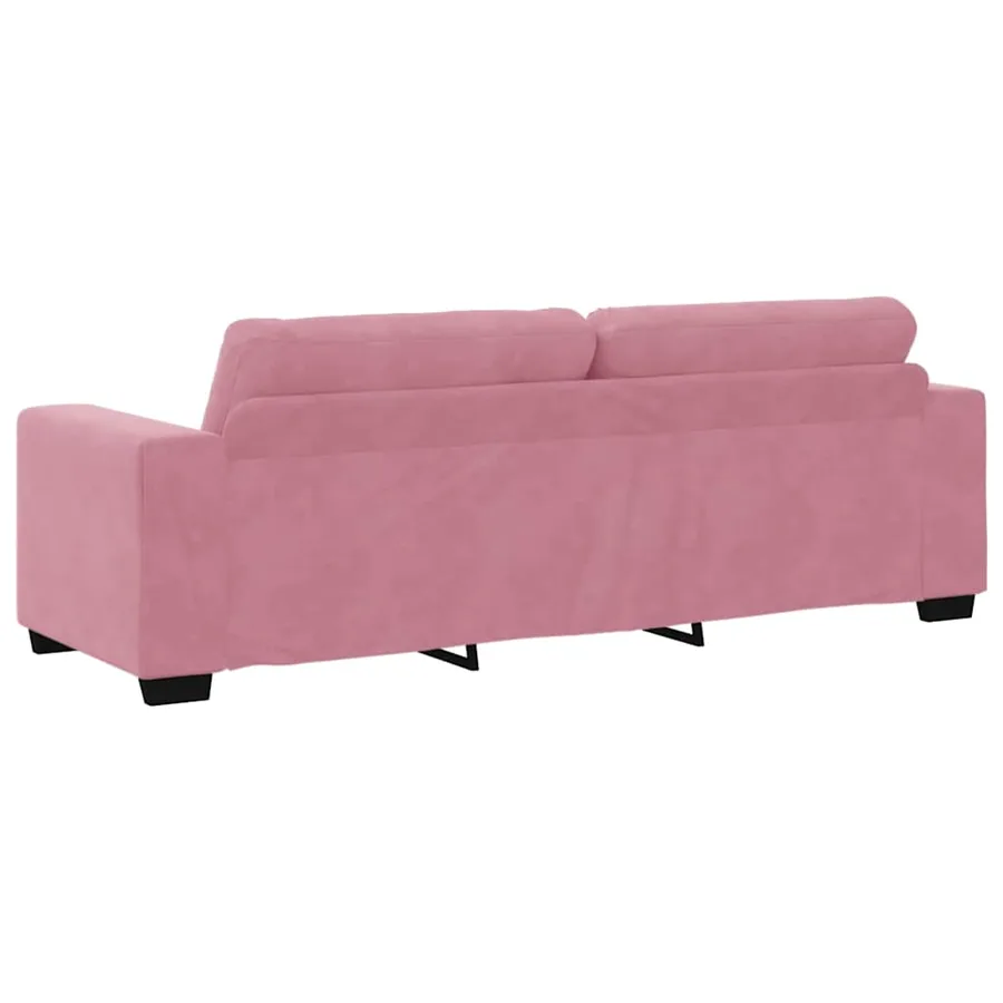 Ensemble de Canapés 3 pcs Rose 221 x 80 x 80 cm Velours - 9