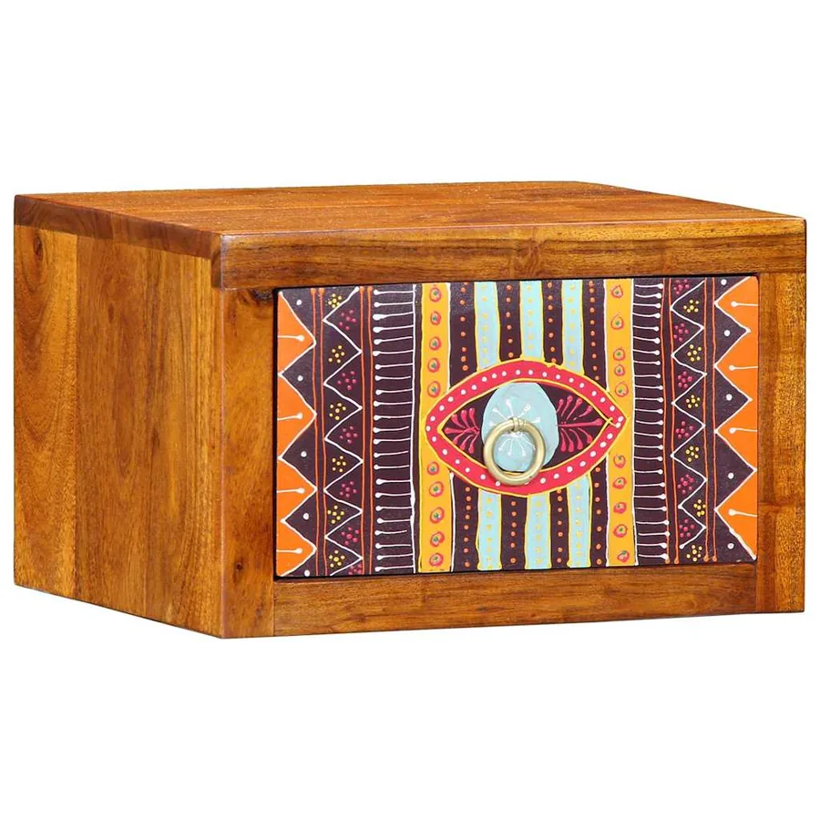 Cabinet de chevet avec tiroir Marron 35 x 30 x 22 cm - 3