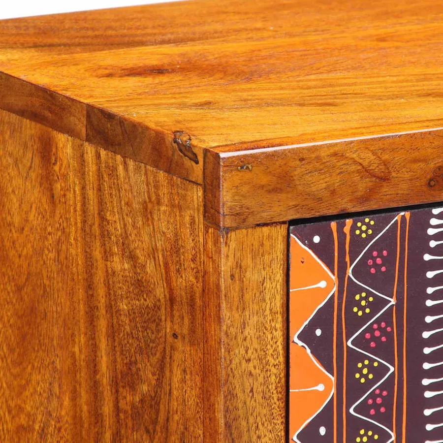 Cabinet de chevet avec tiroir Marron 35 x 30 x 22 cm - 8