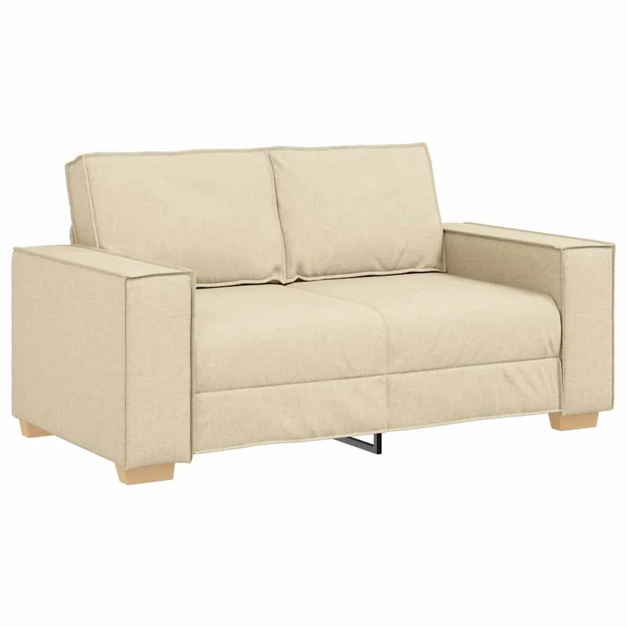 Canapé 3 pcs Crème 220 x 80 x 84 cm Tissu en lin mélangé - 5