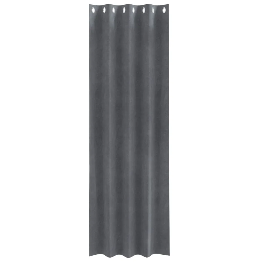 Rideaux occultants 2 pcs Gris clair 140 x 260 cm Velours - 4