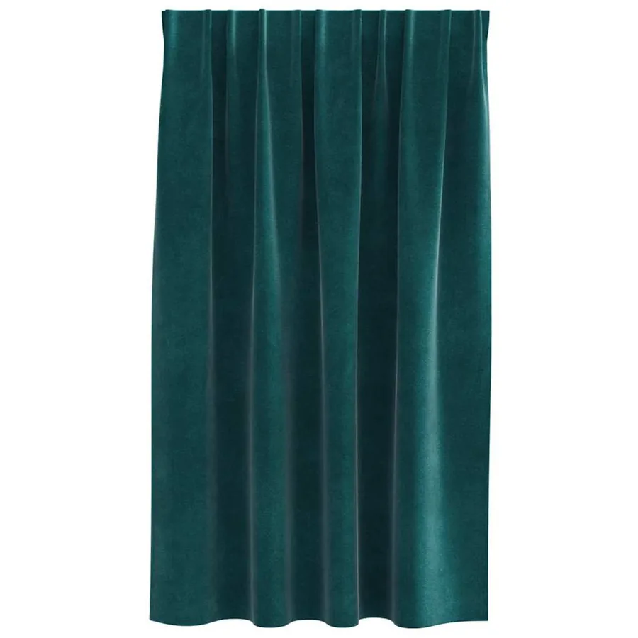 Rideaux occultants 2 pcs Vert foncé 140 x 140 cm Velours - 4