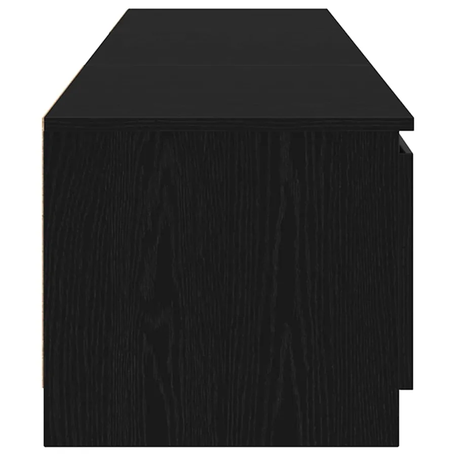 Meuble TV Chêne noir 140 x 38,5 x 36 cm Bois d'ingénierie - 7