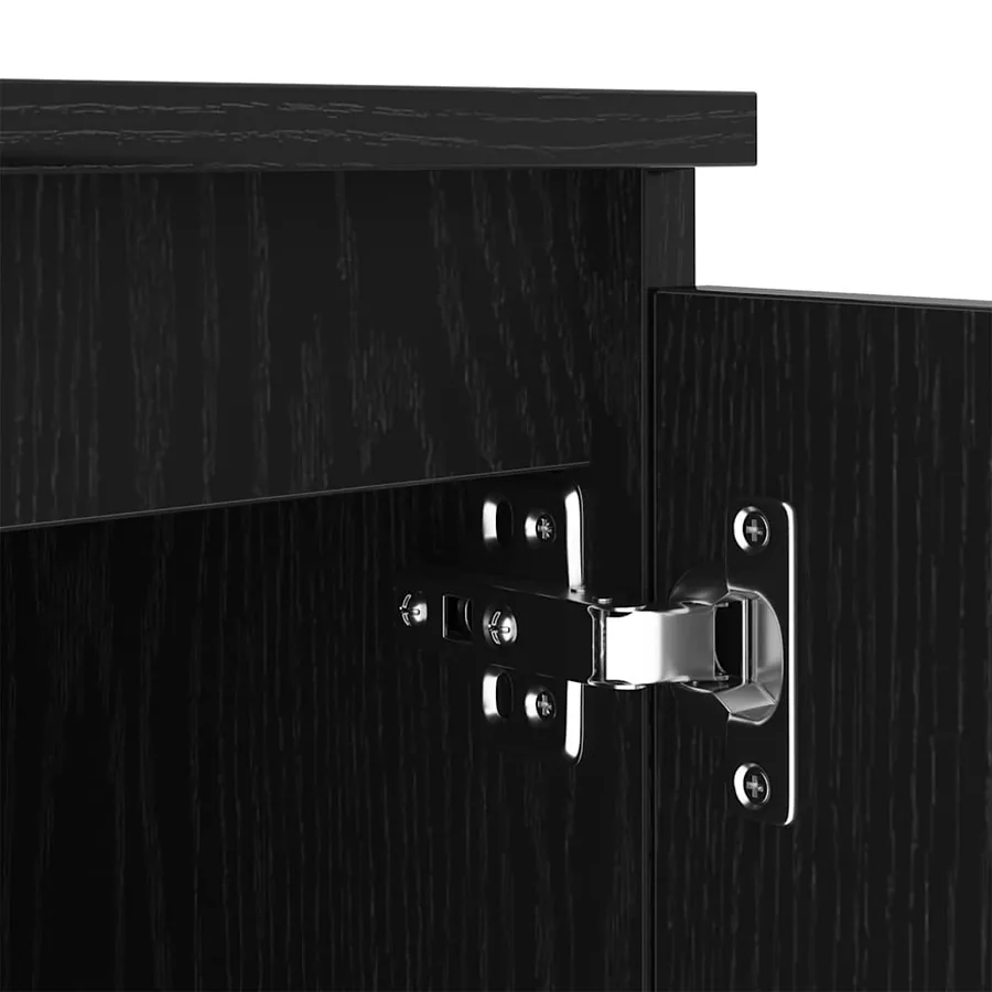 Meuble TV Chêne noir 140 x 38,5 x 36 cm Bois d'ingénierie - 9