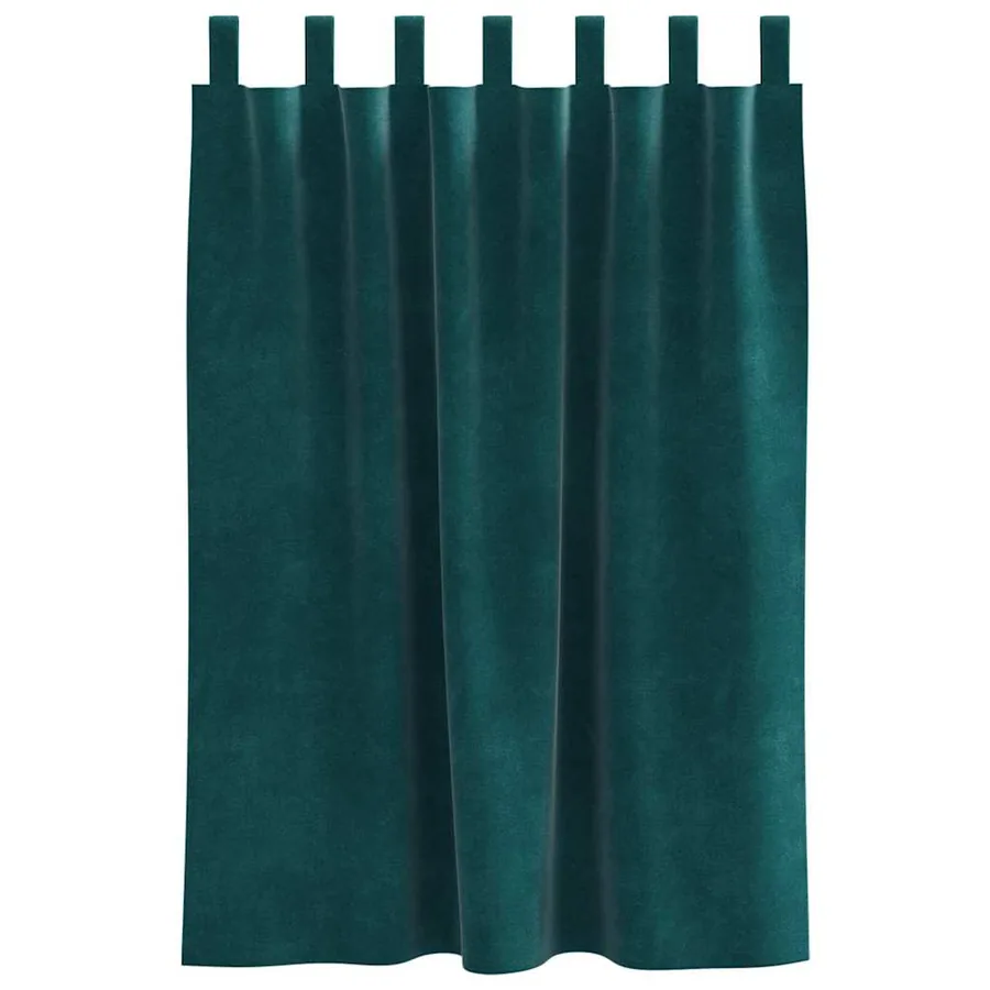 Rideaux occultants 2 pcs Vert foncé 140 x 140 cm Velours - 4