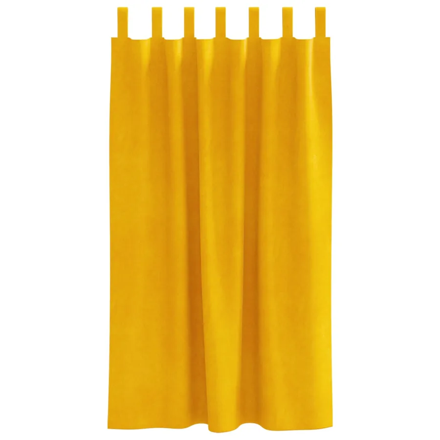 Rideaux occultants 2 pcs Jaune moutarde 140 x 175 cm Velours - 4