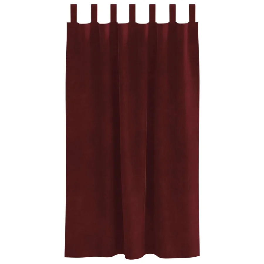 Rideaux occultants 2 pcs Bordeaux 140 x 175 cm Velours - 5