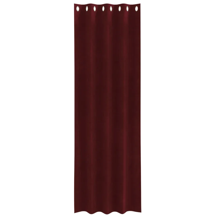 Rideaux occultants 2 pcs Bordeaux 140 x 225 cm Velours - 4