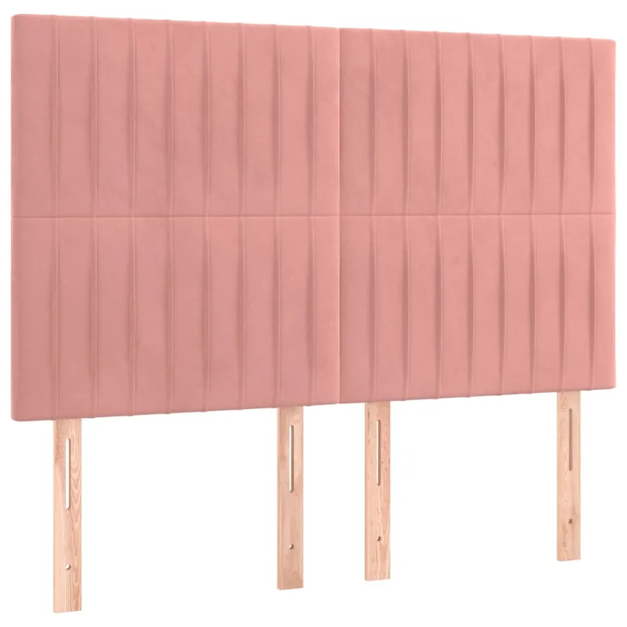 Sommier à lattes de lit avec matelas Rose 140x190 cm Velours - 6