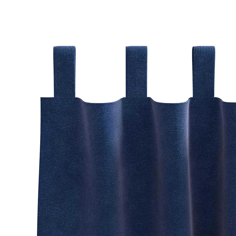 Rideaux occultants 2 pcs Bleu foncé 140 x 260 cm Velours - 5