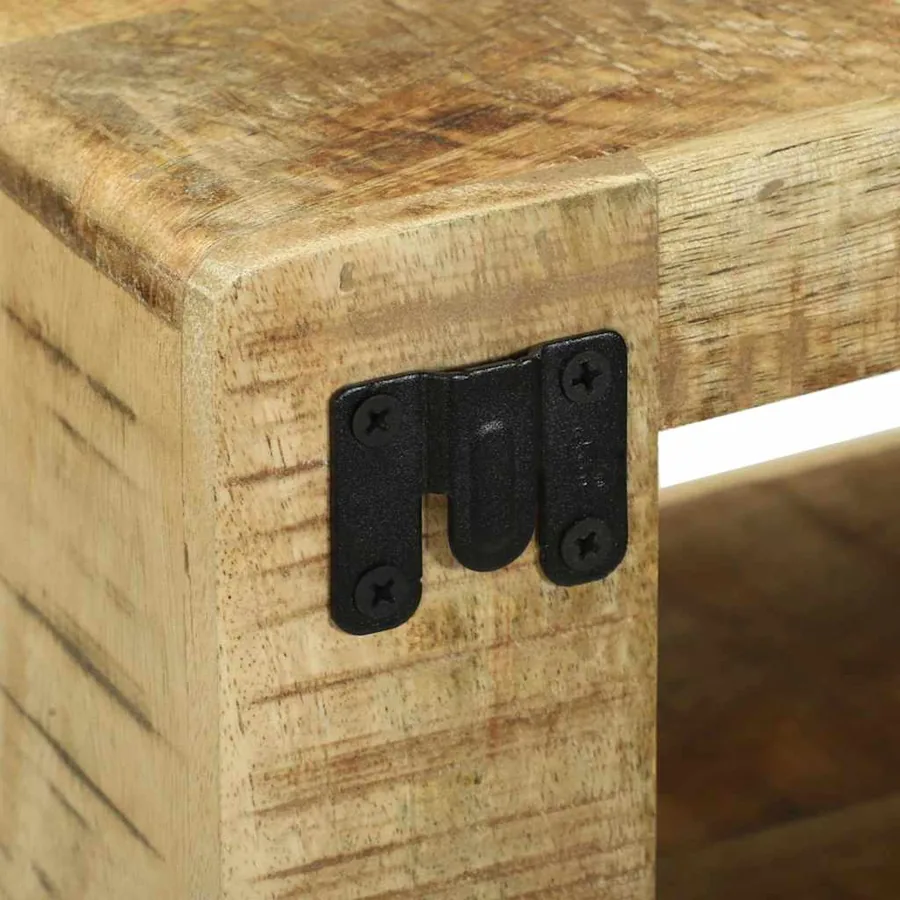 Meuble TV Marron 80 x 30 x 25 cm Bois de manguier massif - 8
