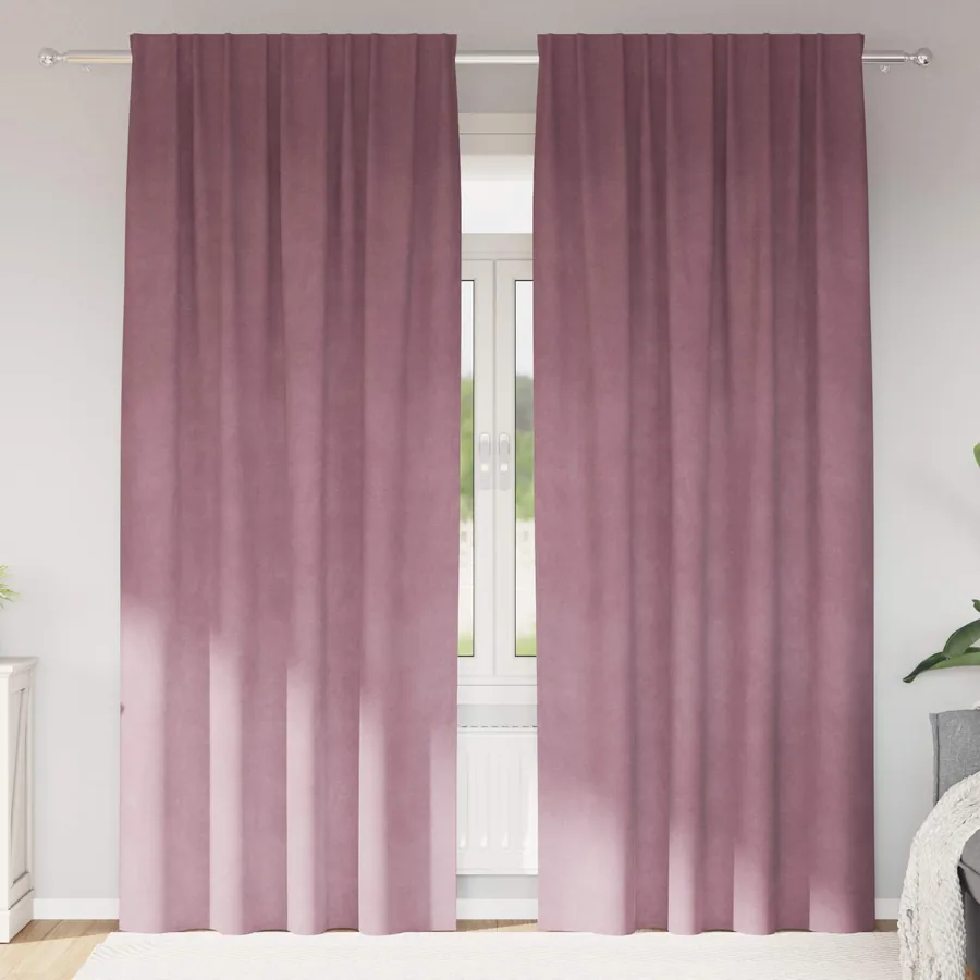 Rideaux occultants 2 pcs Rose foncé 140 x 260 cm Velours